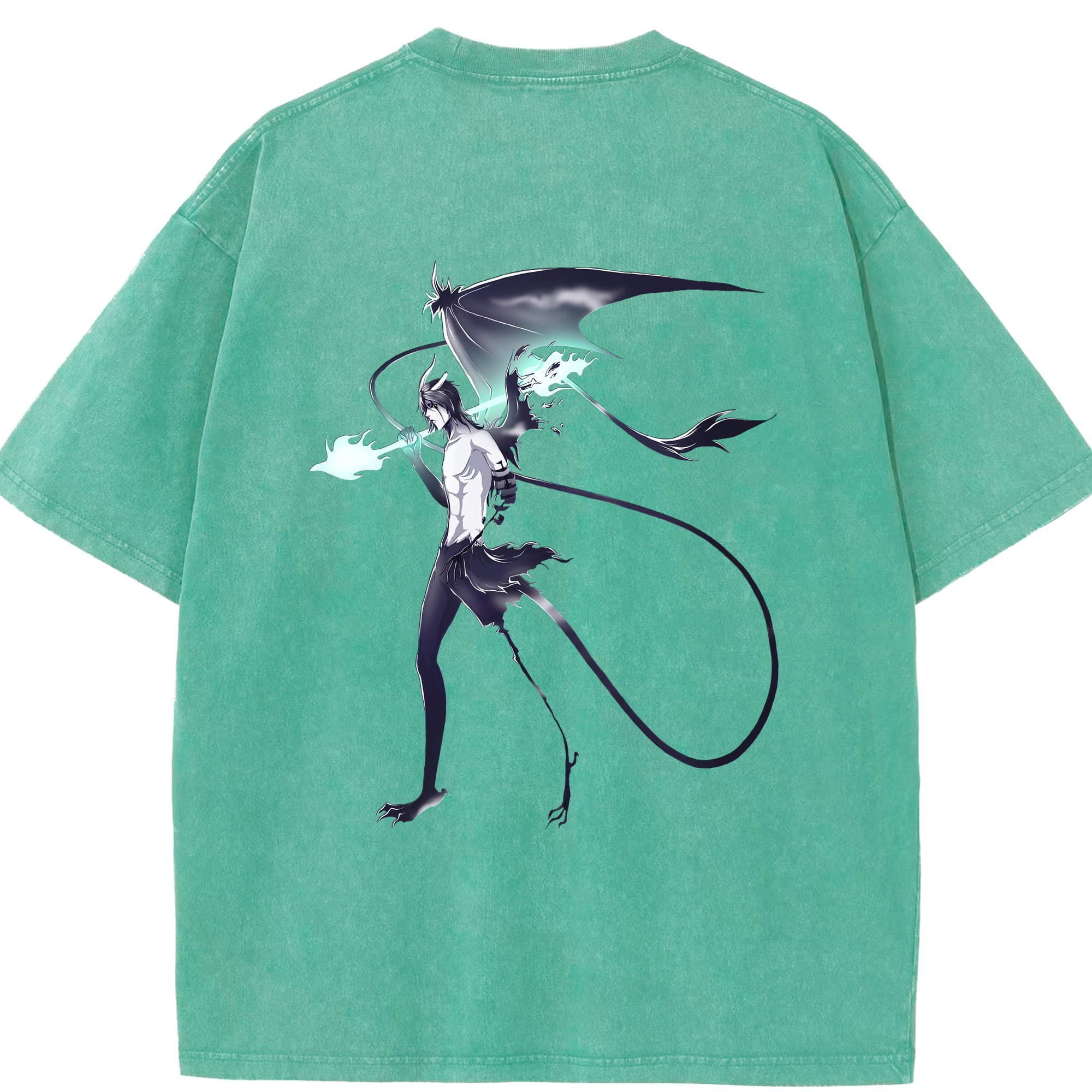 （画像用） ブリーチ ウルキオラ·シファー BLEACH Ulquiorra cifer 綿100% ヴィンテージ風 半袖Tシャツ（背面プリント）